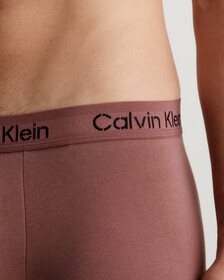 Cotton Stretch 3 Pack Low Rise Trunks, Marron/Tigers Eye/Umber, hi-res