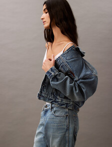 90s Denim Trucker Jacket, CK NO06, hi-res