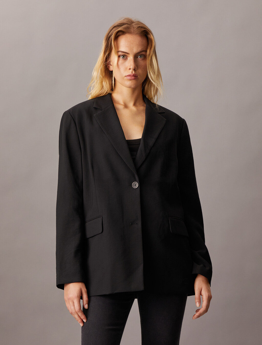 Casual Tech Viscose Blazer, Ck Black, hi-res