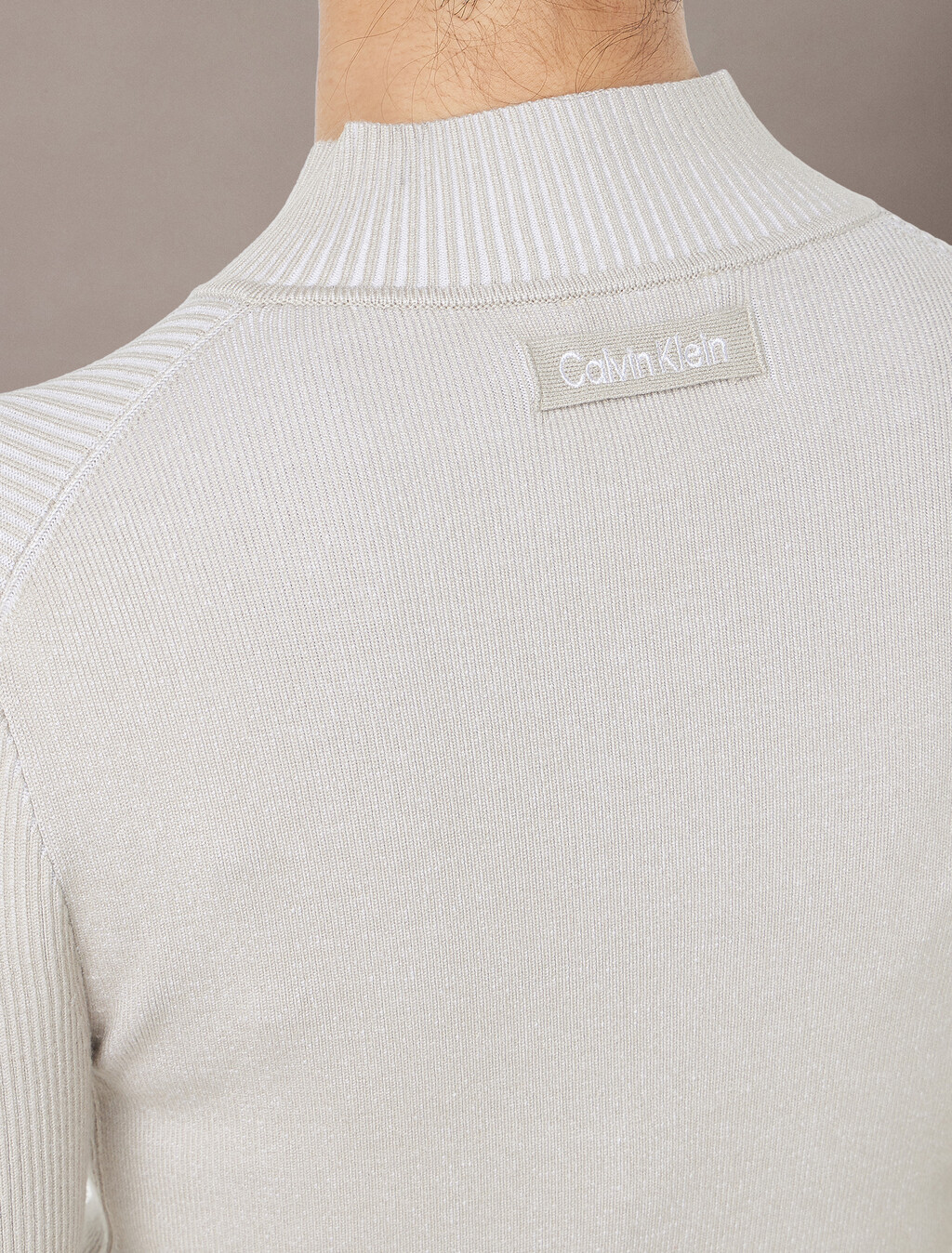 Sculpted Knit Zip Up Cardigan, Island Fossil, hi-res