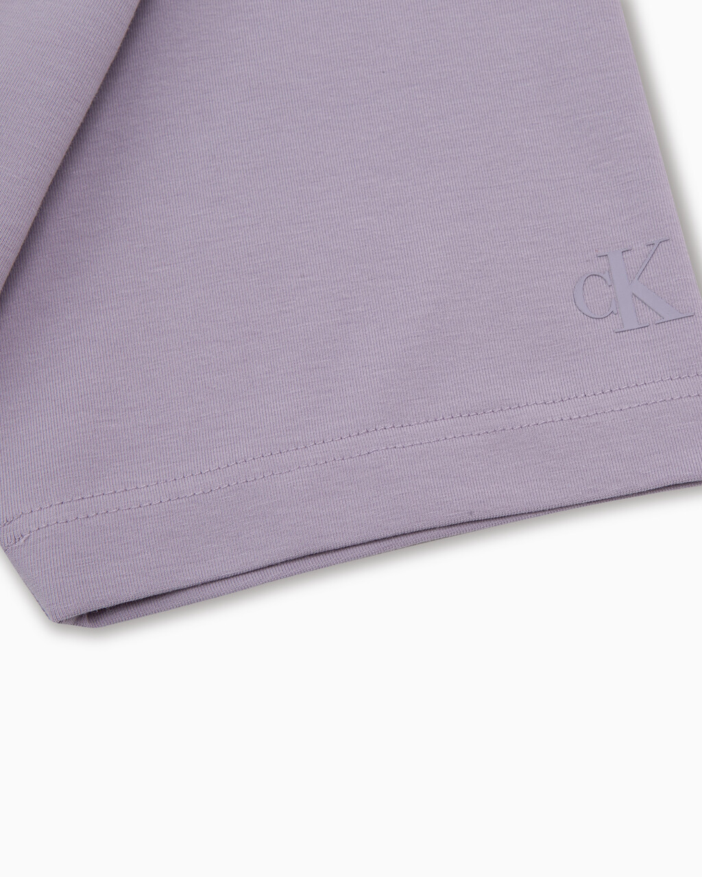 Metallic Foil Monogram Organic Cotton Tee, Lavender Aura, hi-res