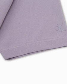 Metallic Foil Monogram Organic Cotton Tee, Lavender Aura, hi-res