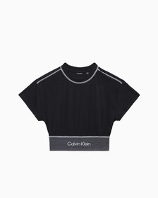 Cropped Gym T-Shirt, BLACK BEAUTY, hi-res