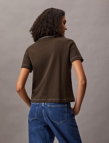 Embroidered Logo Graphic Slim T-Shirt, Brown Cork, hi-res