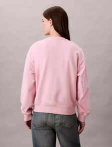 Cropped Monogram Sweatshirt, Pink Nectar, hi-res