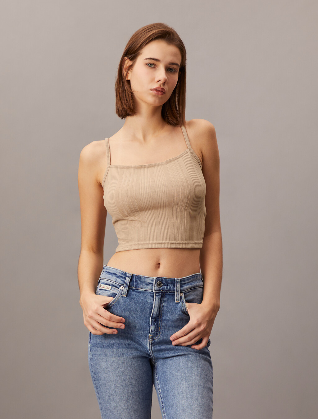 2 in 1 Rib Knit Slim Cardigan, Tuscany, hi-res