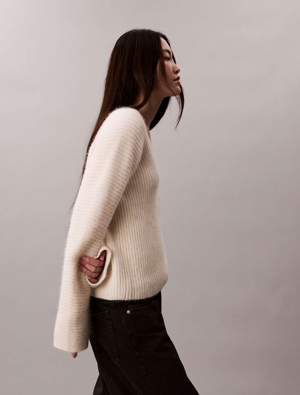 Alpaca Blend Cardigan Jumper, Brilliant White, hi-res