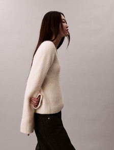 Alpaca Blend Cardigan Jumper, Brilliant White, hi-res