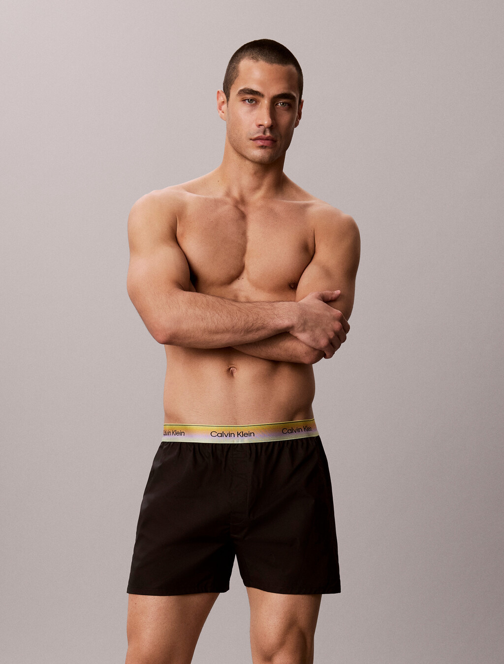 Cotton Poplin Boxers - Pride, Black, hi-res