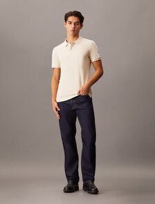Contrast Logo Polo, Eggshell, hi-res