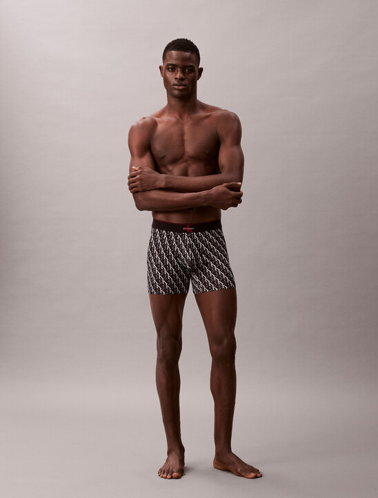 Graphic Monogram Microfiber Stretch Boxer Brief