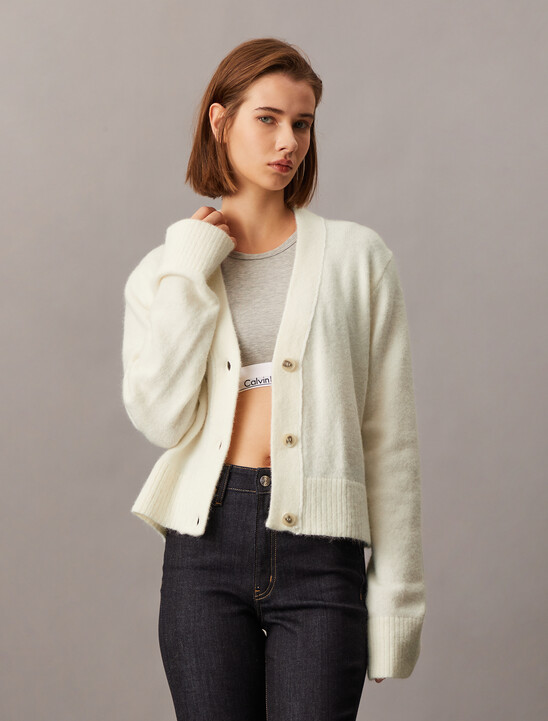 Plush Wool Blend Cardigan