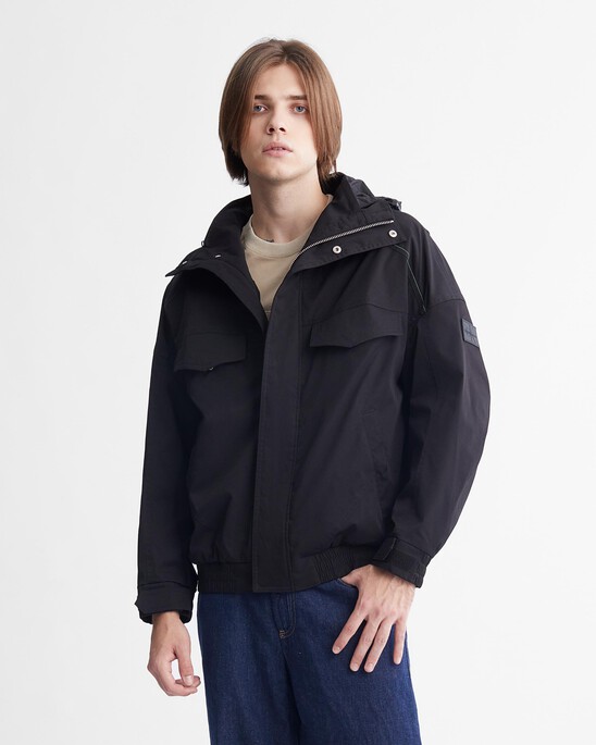 Recycled Field Jacket With Retractable Hood