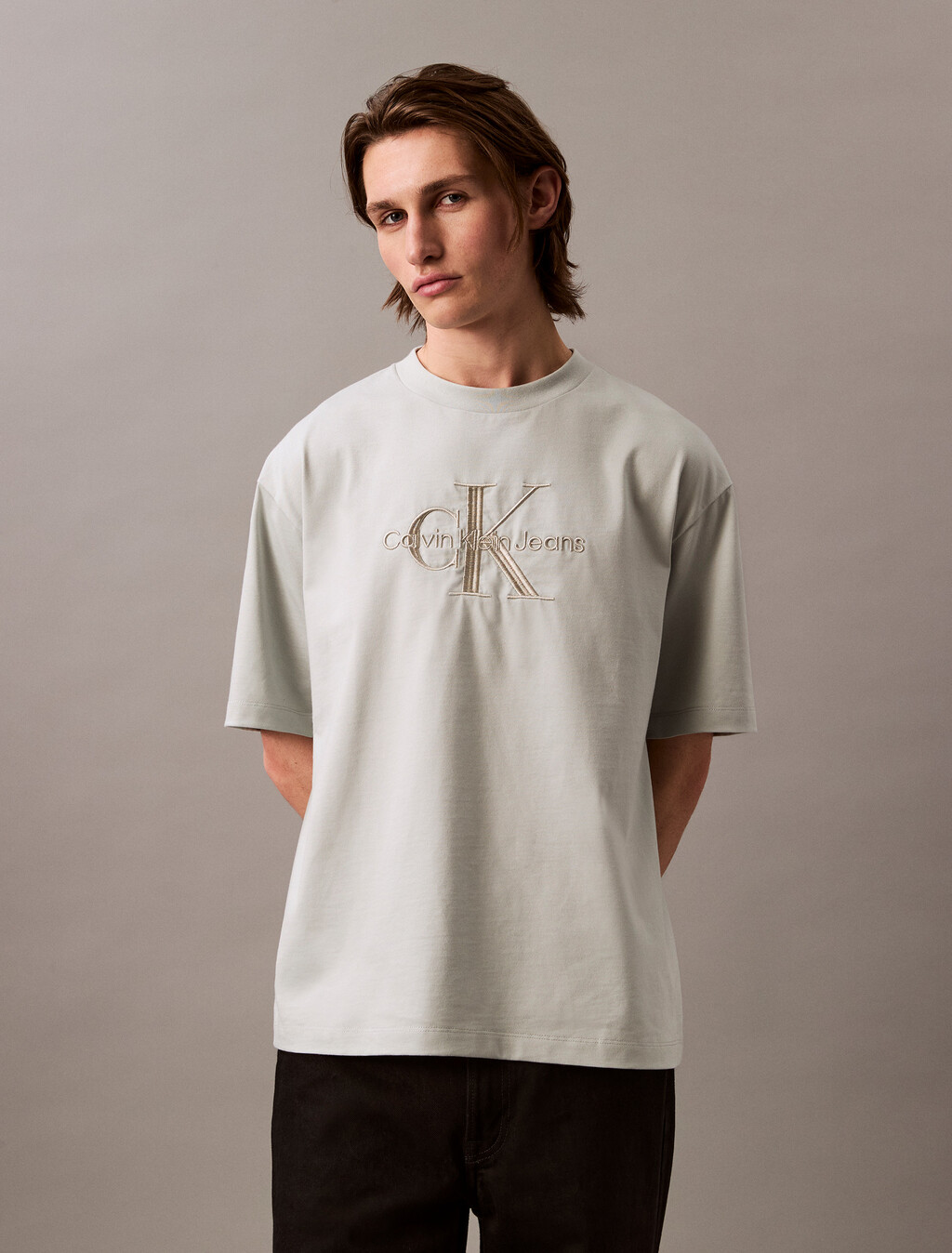 Relaxed Monogram T-shirt, Blue Blush, hi-res