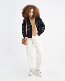 All Over Logo Cardigan, Ck Black, hi-res