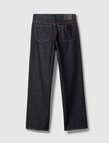 90s Straight Asymmetric Jeans, Rinse Denim, hi-res