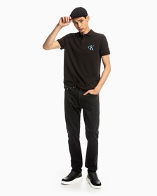 Splash Monogram Polo, Ck Black, hi-res