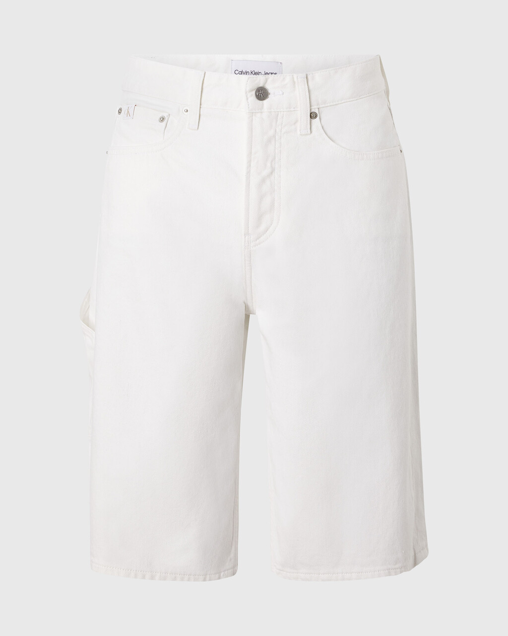 Relaxed Denim Carpenter Shorts, Denim Light, hi-res