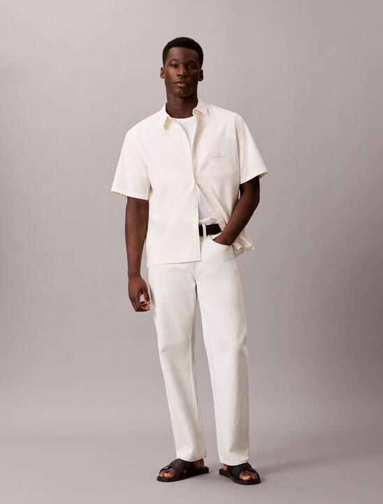 Washed Cotton Poplin Relaxed Shirt