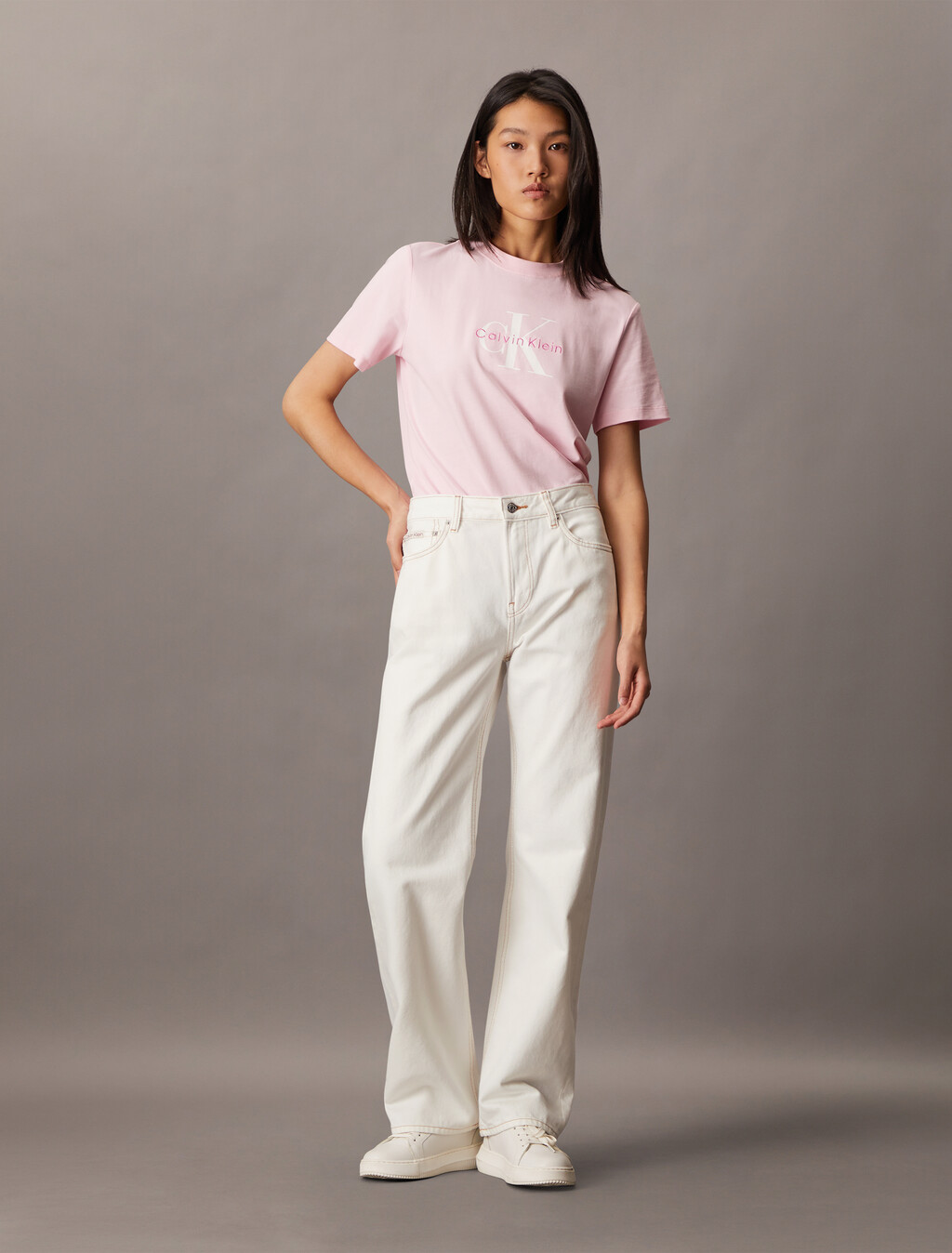 Signature 90s Straight Jean, CHALK WHITE, hi-res