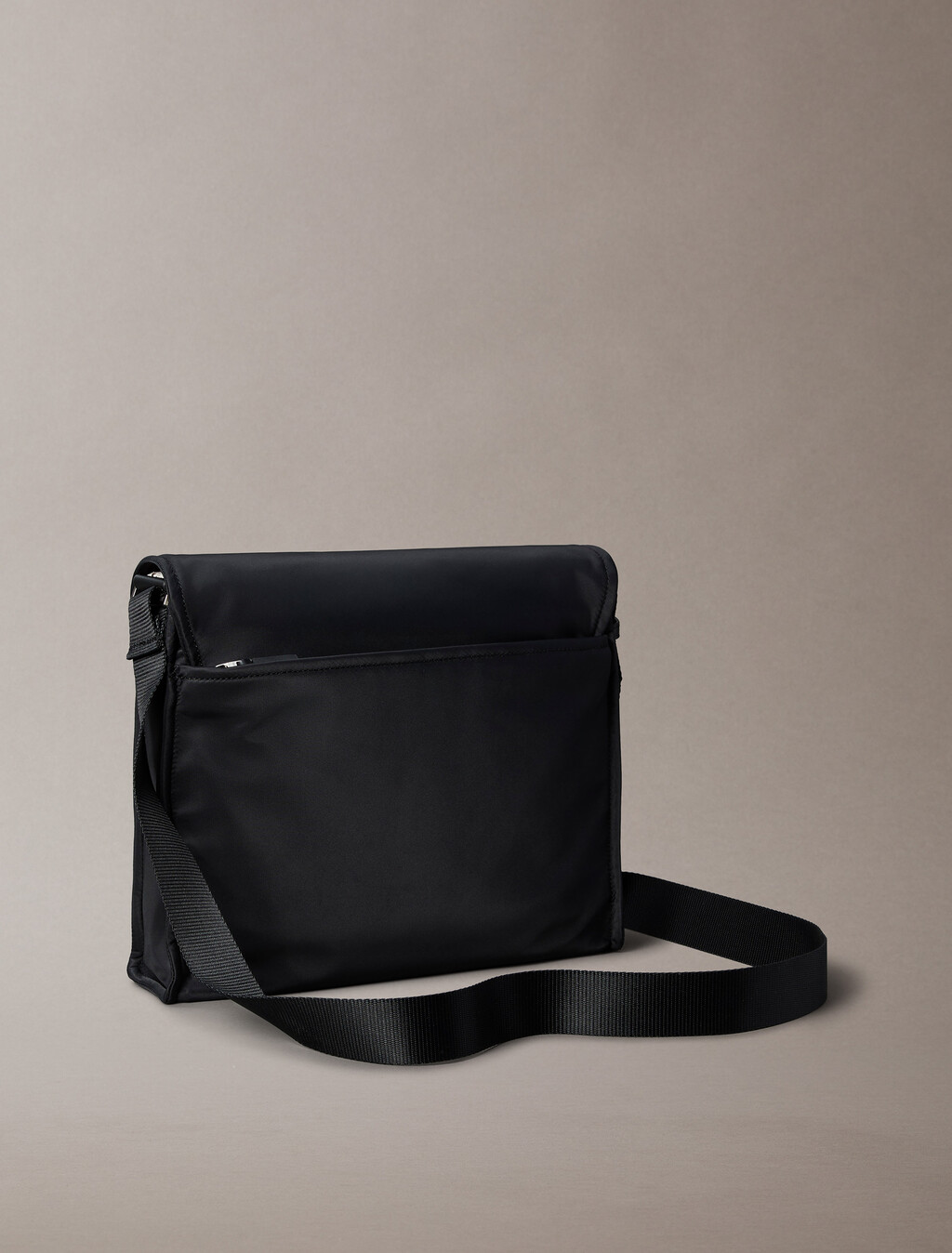 Matte Nylon Messenger Bag, Black, hi-res