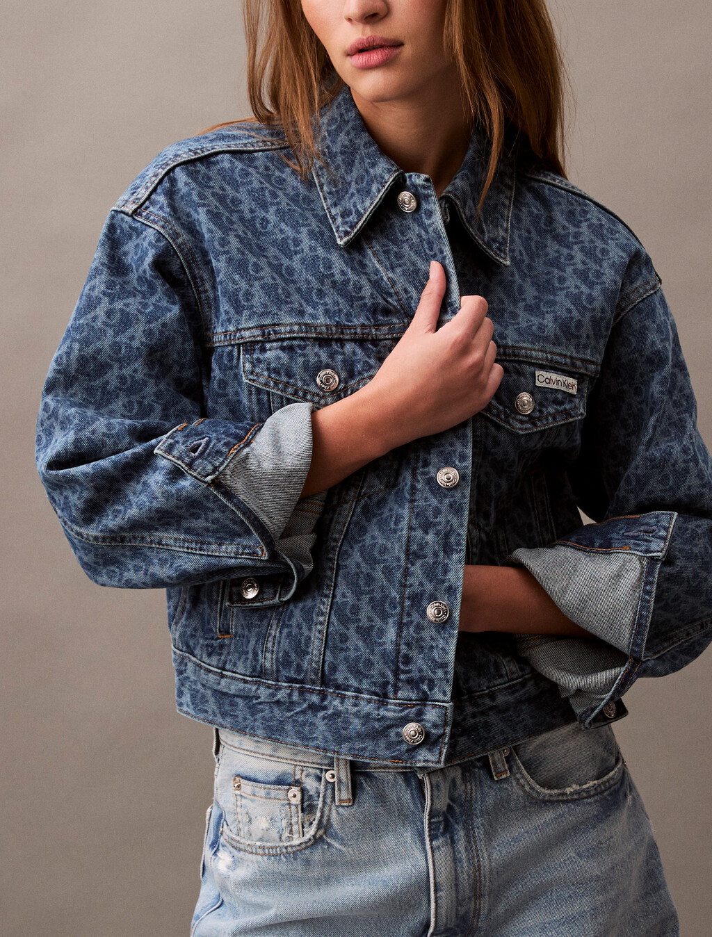 90's Logo Denim Jacket, MARQUEE, hi-res