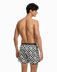 CK ONE WOVEN BOXERS, Block Logo Print+Black, hi-res