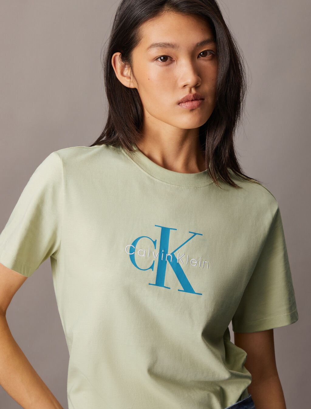 Monogram T-shirt, Aloe Wash, hi-res