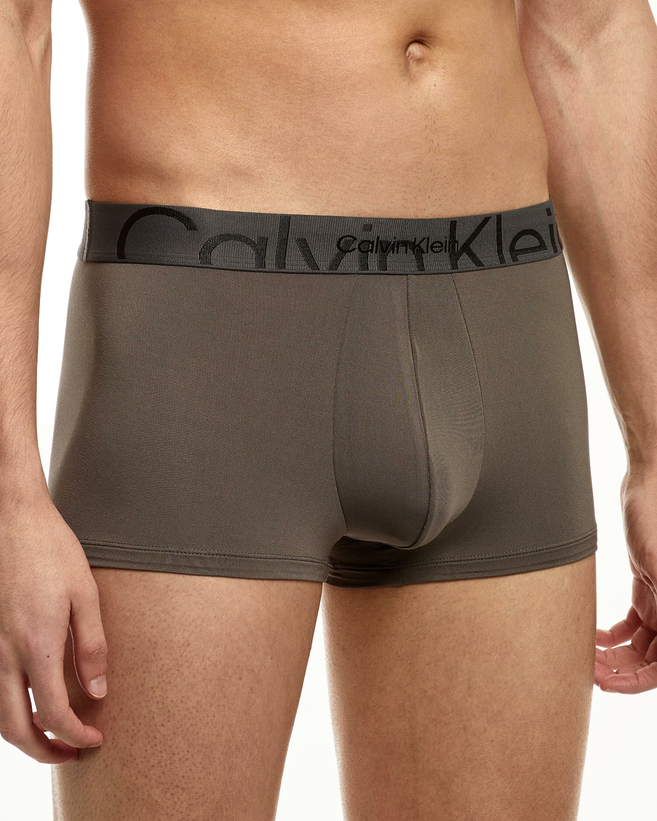 Embossed Icon Microfiber Low Rise Trunks grey Calvin Klein Malaysia