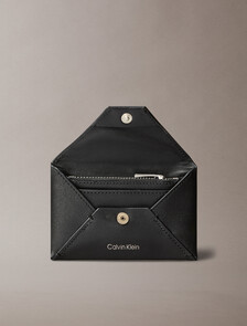 Leather Envelope Card Case, Black, hi-res