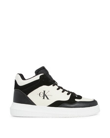 Leather High-Top Trainers, Black/Creamy White, hi-res