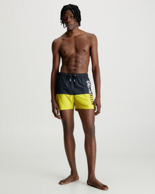 Intense Power Medium Drawstring Swim Shorts, Lemonade Yellow, hi-res
