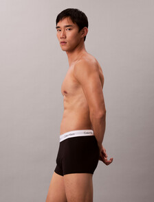 Icon Cotton Stretch Trunks 2 Pack, Black/Adrenaline Rush, hi-res
