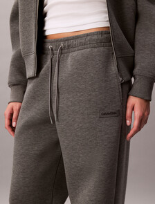Scuba Jersey Wide Leg Joggers, Med Grey Heather, hi-res
