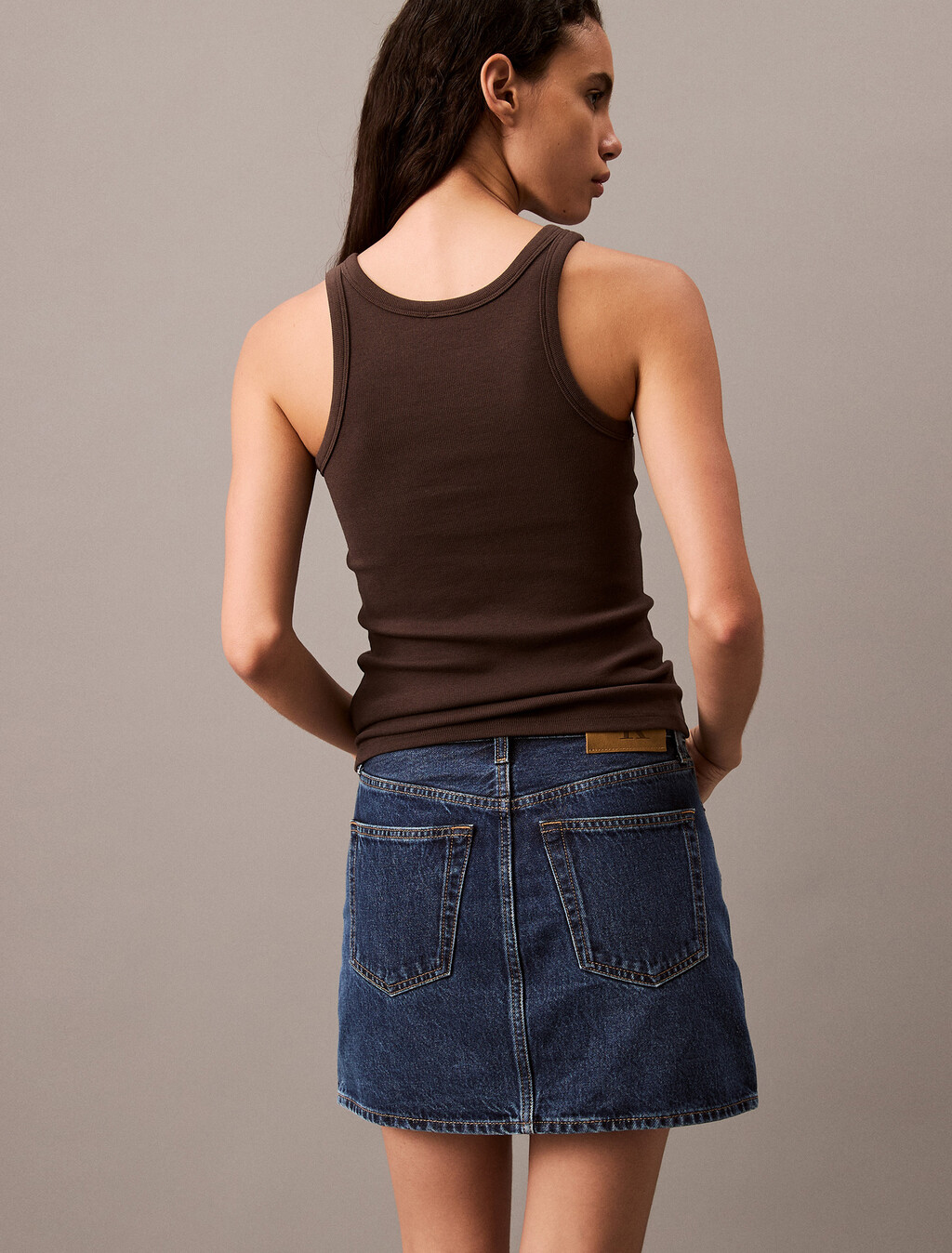 High Rise Denim Mini Skirt, PACIFICO, hi-res