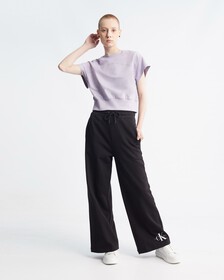 Feminine Seaming Cropped Top, Lavender Aura, hi-res