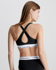 MODERN COTTON LIFT PLUGE BRA, BLACK, hi-res