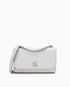 CKJ Minimal Monogram Chain Crossbody, BRIGHT WHITE, hi-res