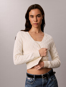 2-In-1 Chenille Cardigan Tank Top Set, Tofu, hi-res