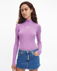 Slim Rib-Knit Jumper, IRIS ORCHID, hi-res