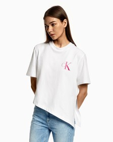 SIDE KNOT TEE, Bright White, hi-res