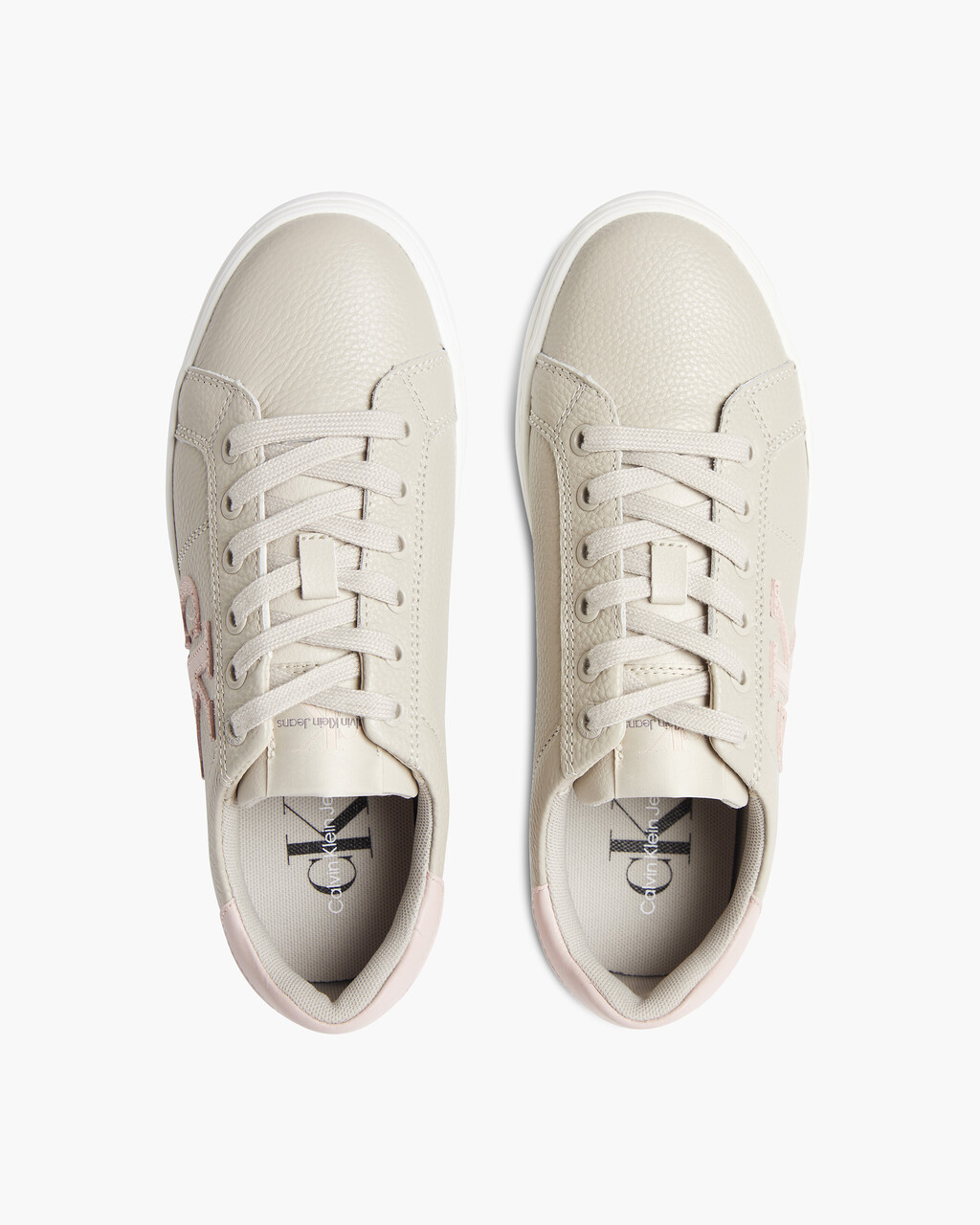 CLASSIC CUPSOLE LACE-UP SNEAKERS, Eggshell/Pink Blush, hi-res