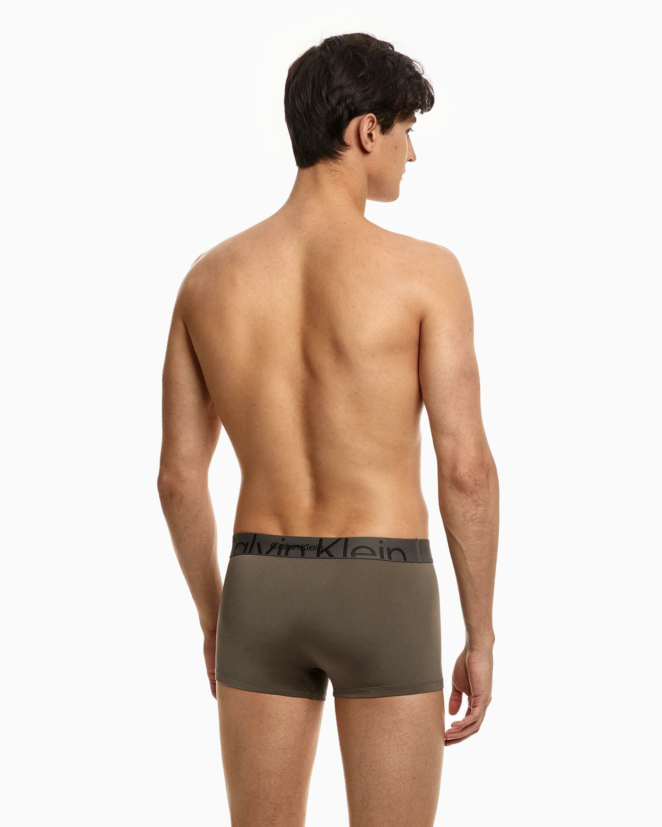 Embossed Icon Microfiber Low Rise Trunks grey Calvin Klein Malaysia
