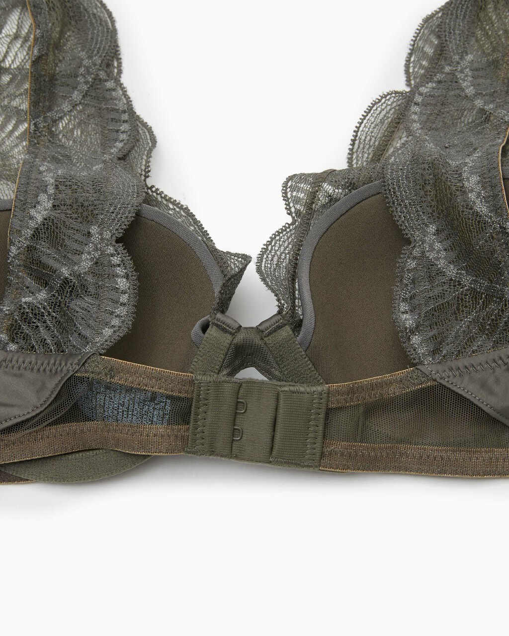 CK Black Spiral Lightly Lined Plunge Bra, PLATINUM GREY, hi-res