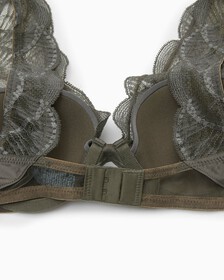 CK Black Spiral Lightly Lined Plunge Bra, PLATINUM GREY, hi-res