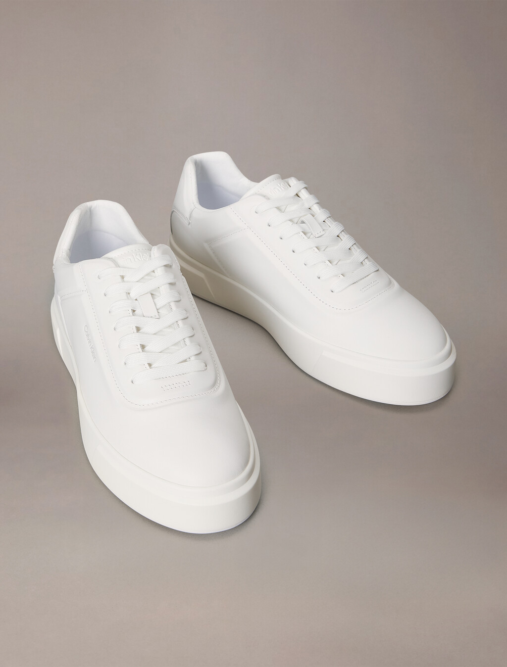 Premier - Leather Signature Trainers, Triple Bright White, hi-res