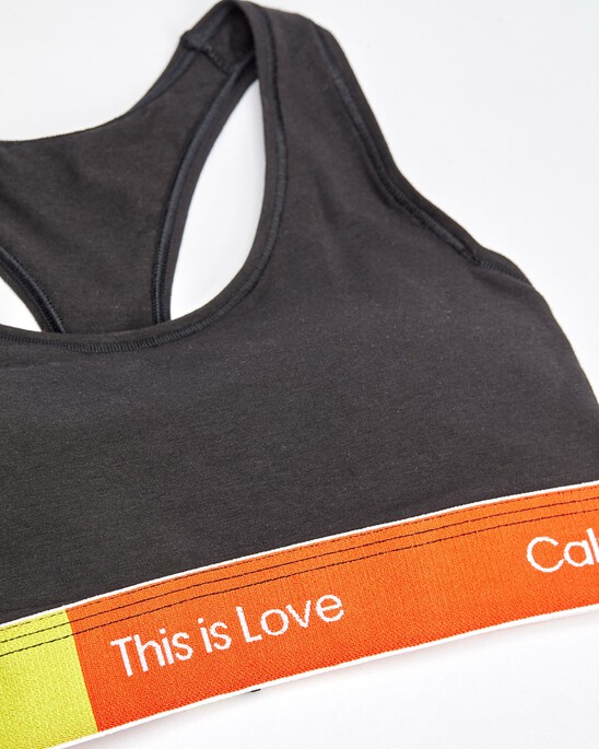 PRIDE COLOR BLOCK LIGHTLY LINED BRALETTE