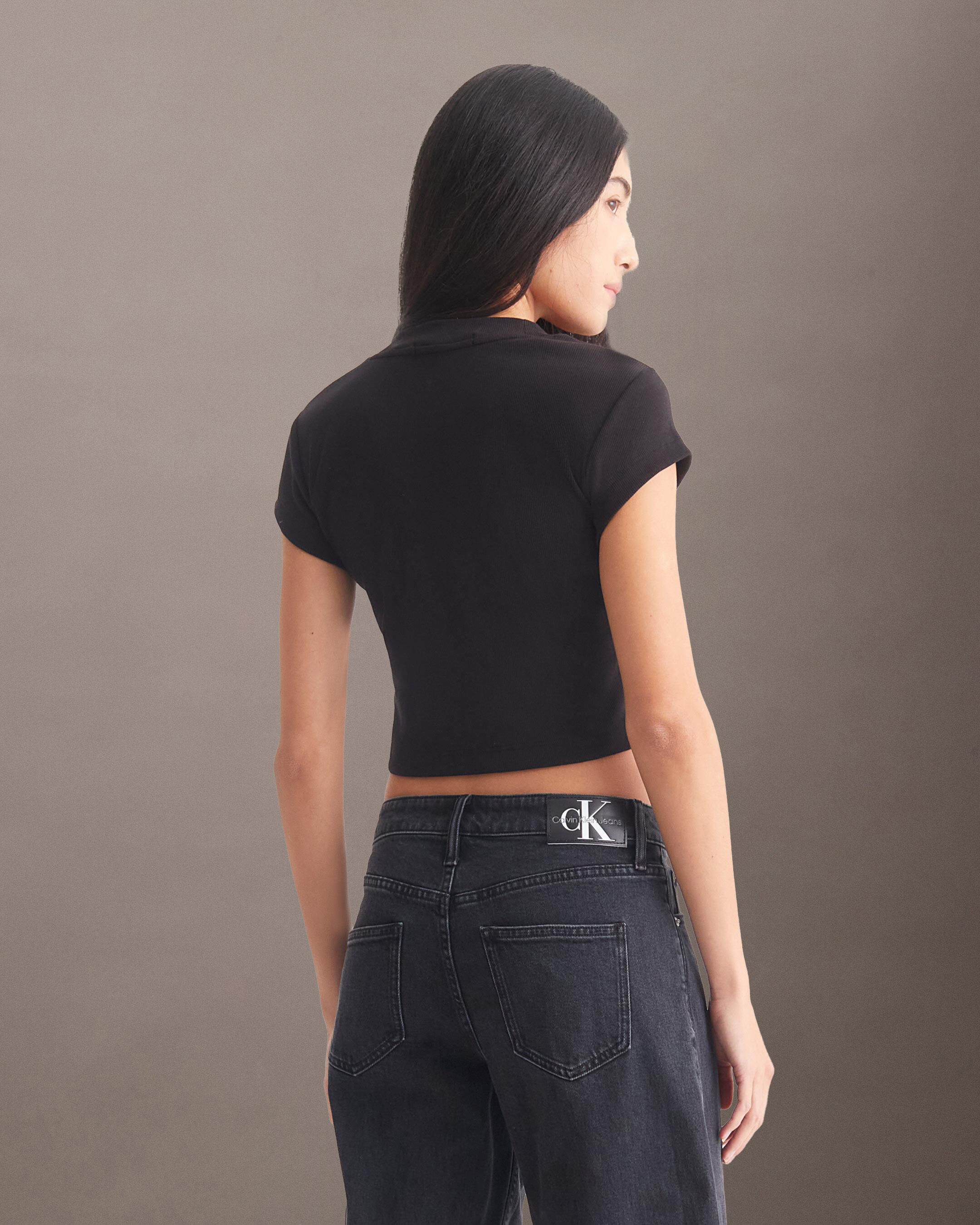 Monogram Baby Tee black Calvin Klein Malaysia