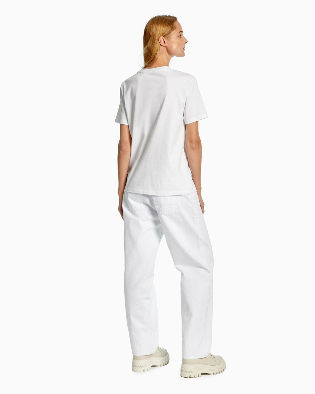 Organic Cotton Monogram Tee, Bright White, hi-res