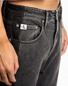 90S STRAIGHT TWO TONE BLACK JEANS, Washed Black Blocked, hi-res